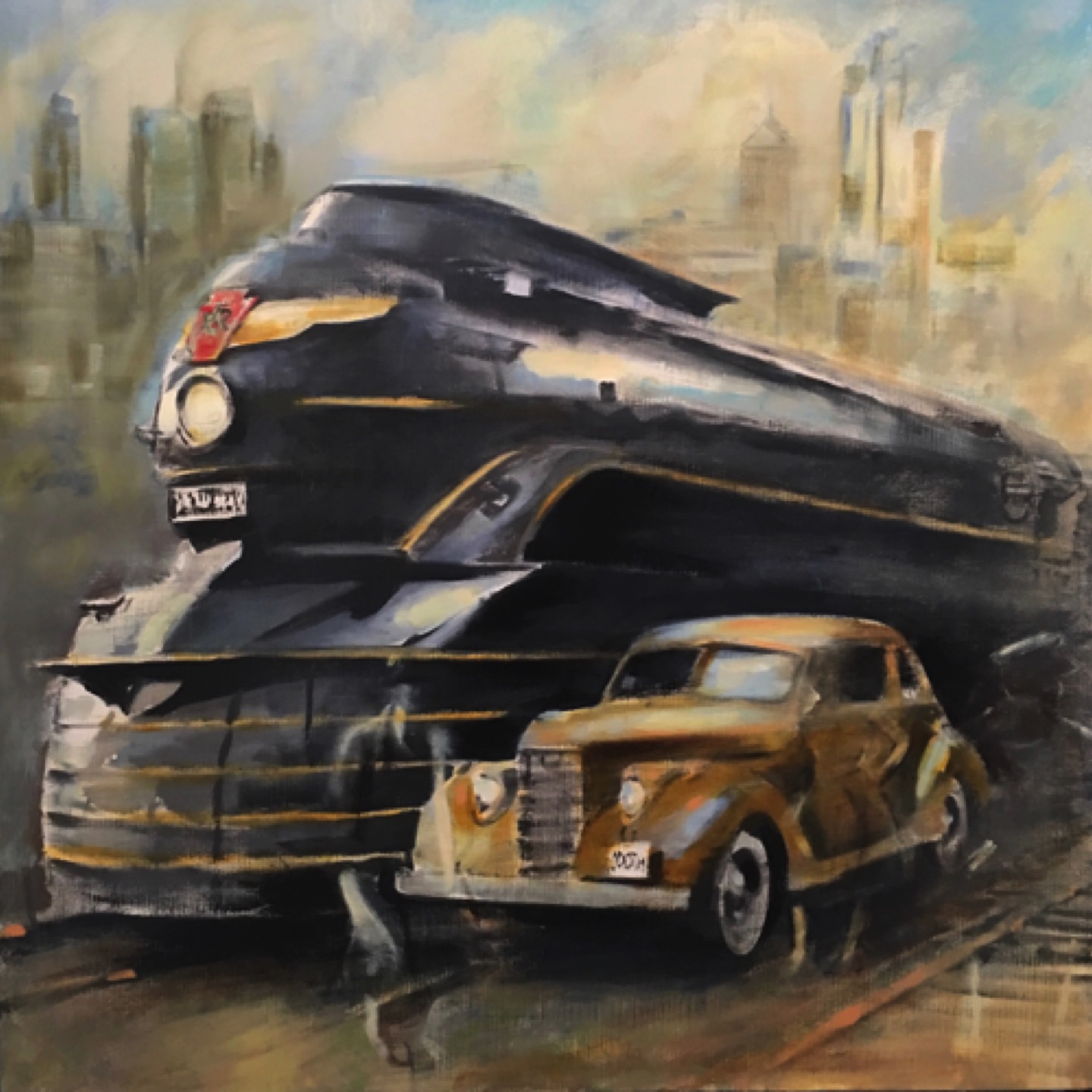 Gregg Chadwick
Between Worlds - Chicago
30"x30"oil on linen 2018
Private Collection, Los Angeles